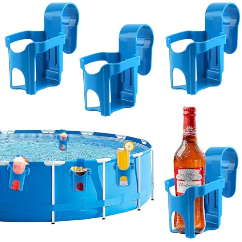 Fepen Portavasos De Piscina 4 Piezas, Accesorios Piscina Portavasos Colgante, Portavasos De Piscina, Portavasos Multifunciona Accesorios De Piscina, Para Fiestas De Verano En La Piscina Playa