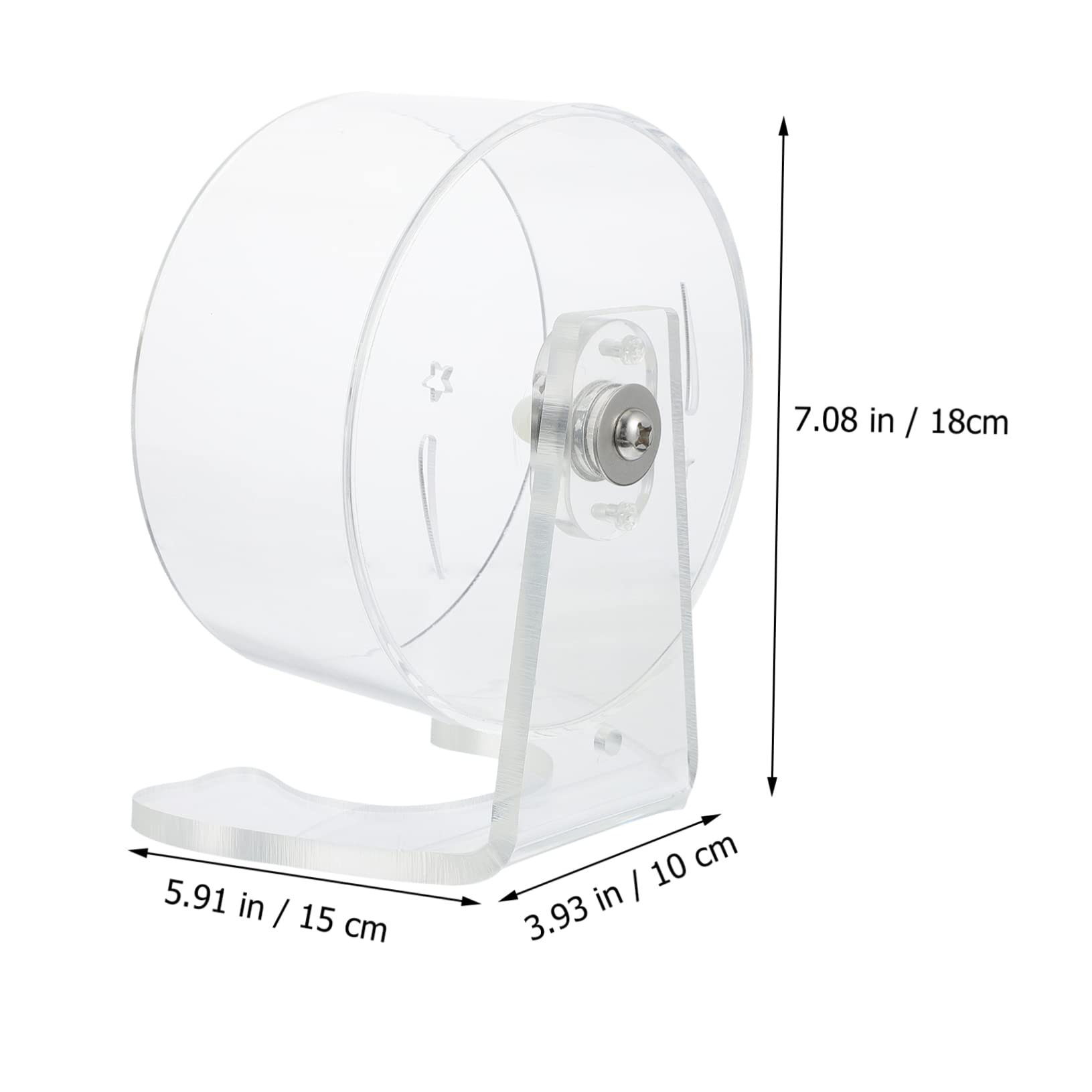 Toddmomy Silent Hamster Exercise Wheel Bracket 15cm Saucer Small Animal Exerciser for Boredom Relief