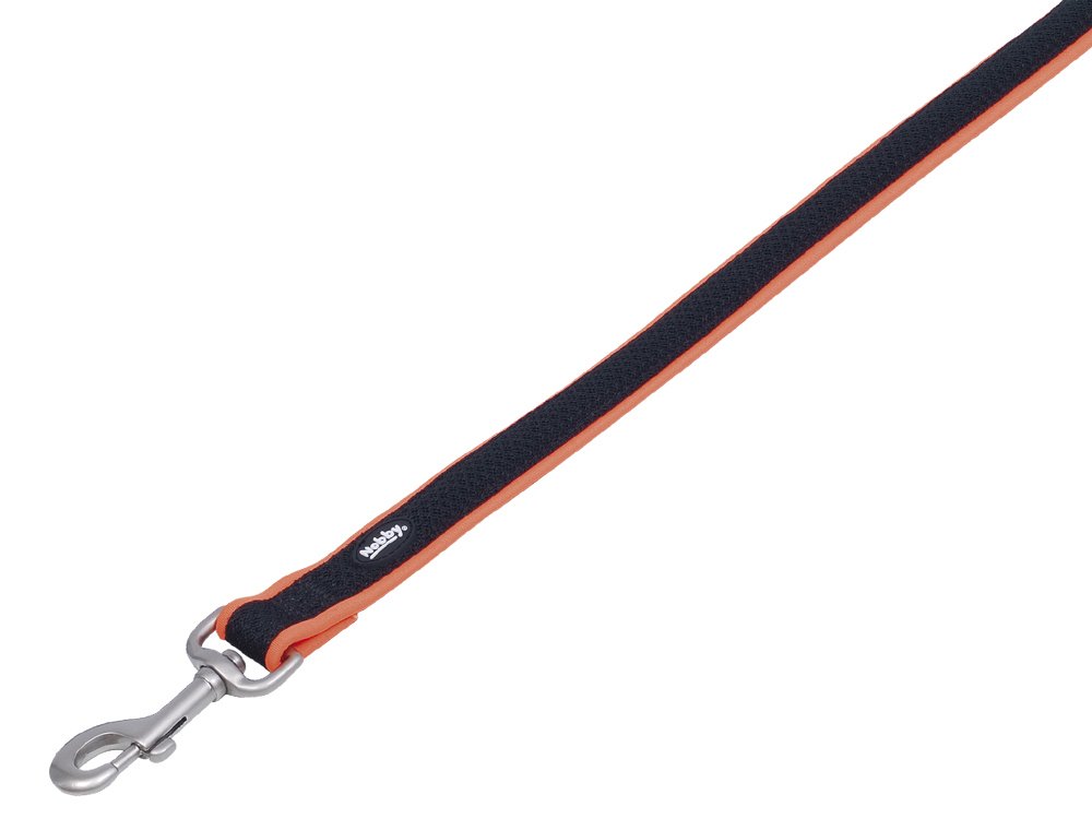 Nobby Preno Mesh Dog Lead, 120 cm/20 - 25 mm, Neon Orange