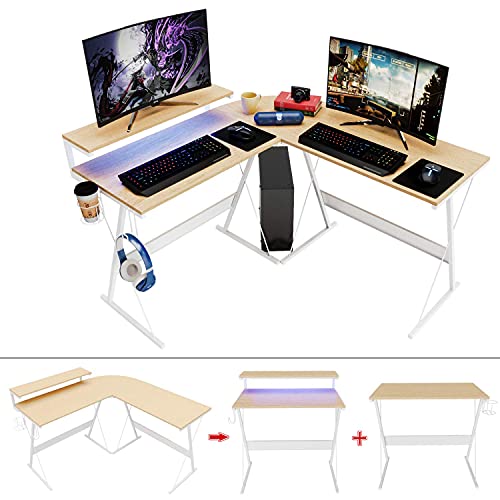 Amazon | DOMY HOME ゲーミングデスク l字 pc デスク L字 パソコン