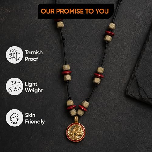 Image of AAKRITI ART CREATIONS Handcrafted Tribal Necklace Collection | Royal & Queen-Inspired Artisan Brass Statement Jewelry | Ethnic, Elegant & Regal Necklaces for Women