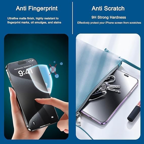 Image of Tempered Glass Screen Protector (For iPhone 16 Pro (Privacy))
