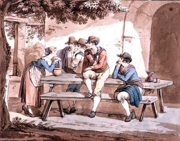 Toile Bartolomeo Pinelli 60x90cm de peinture murale pour décoration de salon