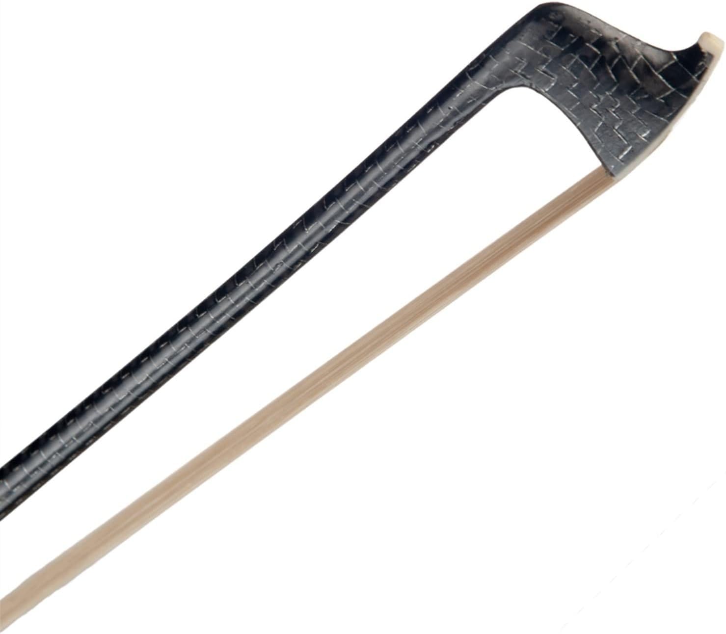Archetto per violino in fibra di carbonio, arco in fibra intrecciata in seta argentata, arco per violino 4/4 in legno di pernambuco, ben bilanciato, per suonatori professionali