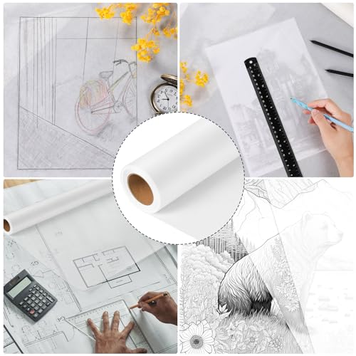 Papel de calco blanco translúcido para envoltura de regalos y dibujo artístico 6