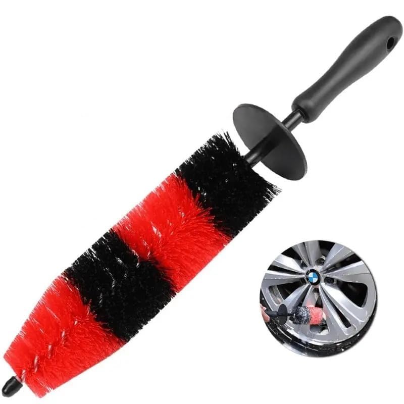 Alloy Wheel & Spoke Cleaning Brush Red-Black | Use for Cleaning Wheels, Rims, Grills, Engine, Premium and Durable Ergonomic Handle Offers a Comfortable Grip-image-12