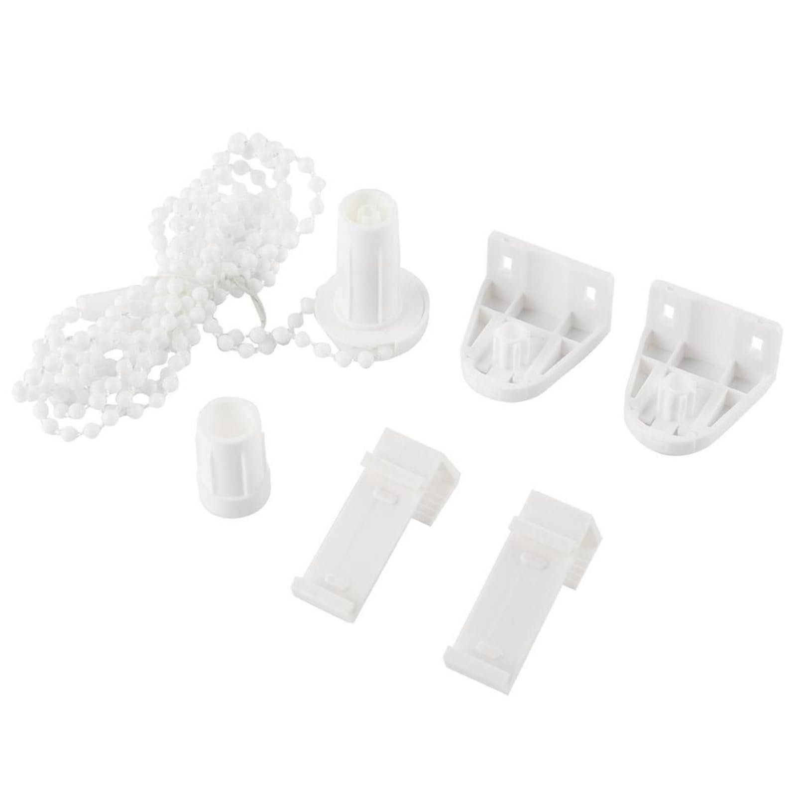 VOBOR Roller Blind Fitting Repair Kit, 17mm Curtain Shade Clutch Bracket Side Pulley Chain Blind Fittings Clutch Replacement For Roller Blind Home Hardware Practical(White)