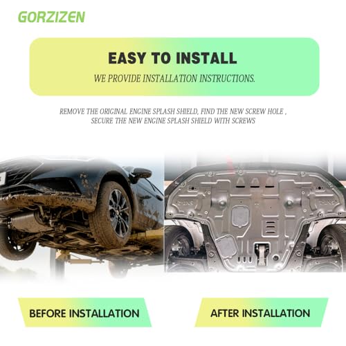 Image of Aluminum-Magnesium Alloy Engine Splash Shield Fit for Hyundai Sonata 2020 2021 2022 2023 Heavy Duty Front Skid Plate for Radiator, Engine & Transmission w /Screw Hardware,Service Holes & Vent Design