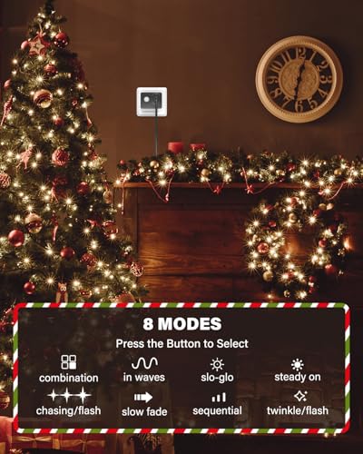 Image of Lustaled 30V Class 2 Power Supply with 5M Extension Cord, 6W Waterproof IP44 LED Transformer Replacement for Christmas String Light Inflatable Decors with 8 Modes, Timer Function