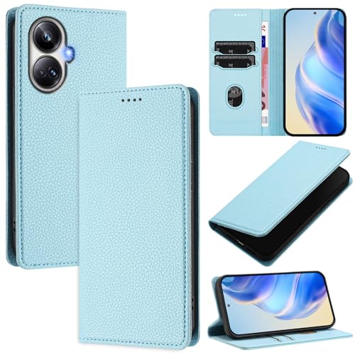 Rfvzubemok Compatible with Realme 10 Pro Plus 5G Card Holder Cover,Compatible with Realme 10 Pro Plus 5G Flip Kickstand Magnetic Closure Wallet TL