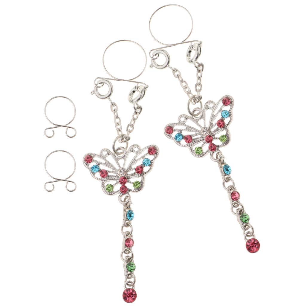 CLUB BOLLYWOOD® 1 Pair Multicolor Crystal Butterfly Dangle Clip On Nipple Rings Jewelry|Collectibles|Collectibles|Collectibles|Collectibles|2 Pieces Nipple Rings (B0CCRRD1L7) Amazon Price History, Amazon Price Tracker
