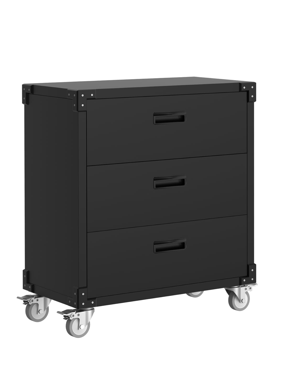 Armoire à Outils roulante 3 tiroirs en métal - Noir