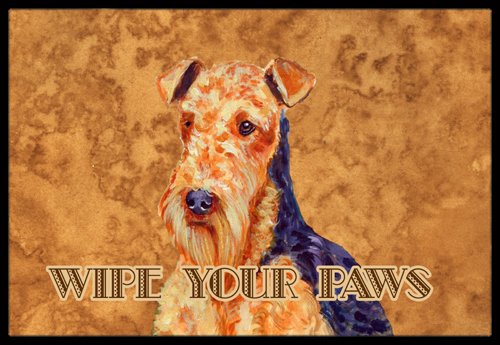 18 X 27 in. Airedale Wipe Your Paws Indoor Or Outdoor Mat