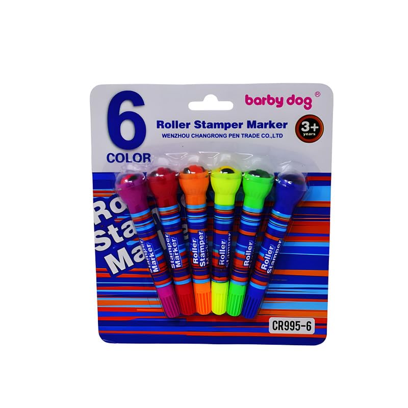 Radiance Multicolor 2 in 1 Rollar Stamp Marker for Kids DIY Stamp Marker Pen for Boys & Girls Drwawing Color Marker Stamp (Pack of 6) (B0D2V5SH3P) Amazon Price History, Amazon Price Tracker