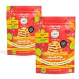 Hidden Foods Homestyle Pancake Mix and Waffle Mix &vert; Thick & Fluffy Pancake with Oats&comma; Flaxseed & Hidden Fruits & Veggies &vert; Rich in Protein&comma; Fiber and Vitamins &vert; Breakfast Meal Just Add Water - 2 Pack