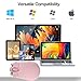 Wireless Mouse Pink Cute Pig Design Bluetooth Dual Mode Portable Compact Lightweight Silent Optical Kawaii Mice for PC Laptop Computer Tablet Macbook Pro/Air Kids Girls Student Home School Office Gift