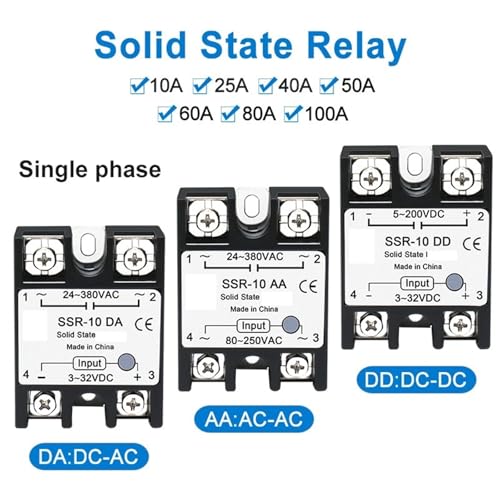 Relais de contrôle monophasé anti-arc électrique 50A CC-CA SSR - 3