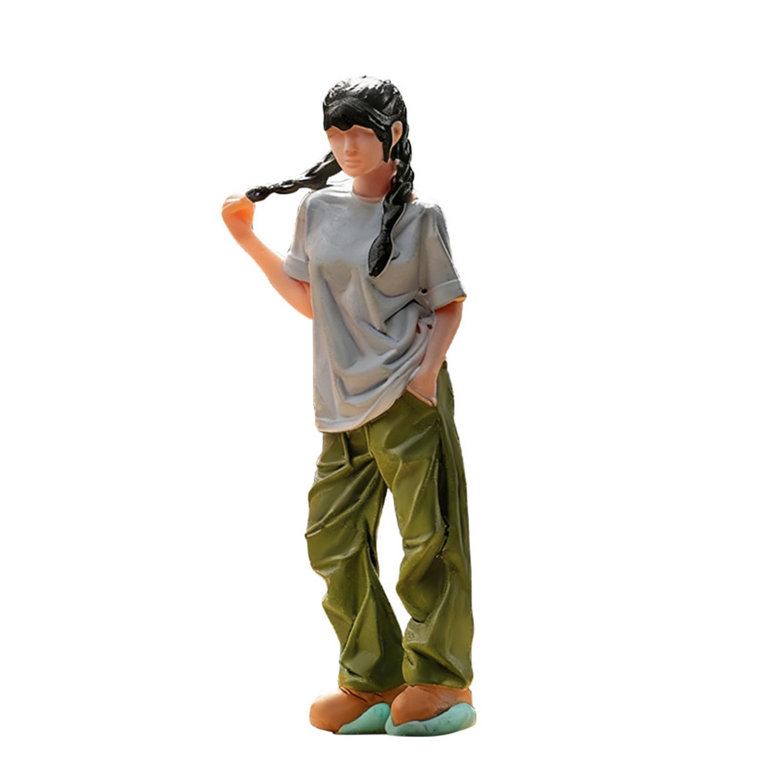 TFAOYS Hand Painted 1: 64 Scale Lounge Girl Miniature Figure Model for Train Scenes Props Photography Lounge Girl Figure Model