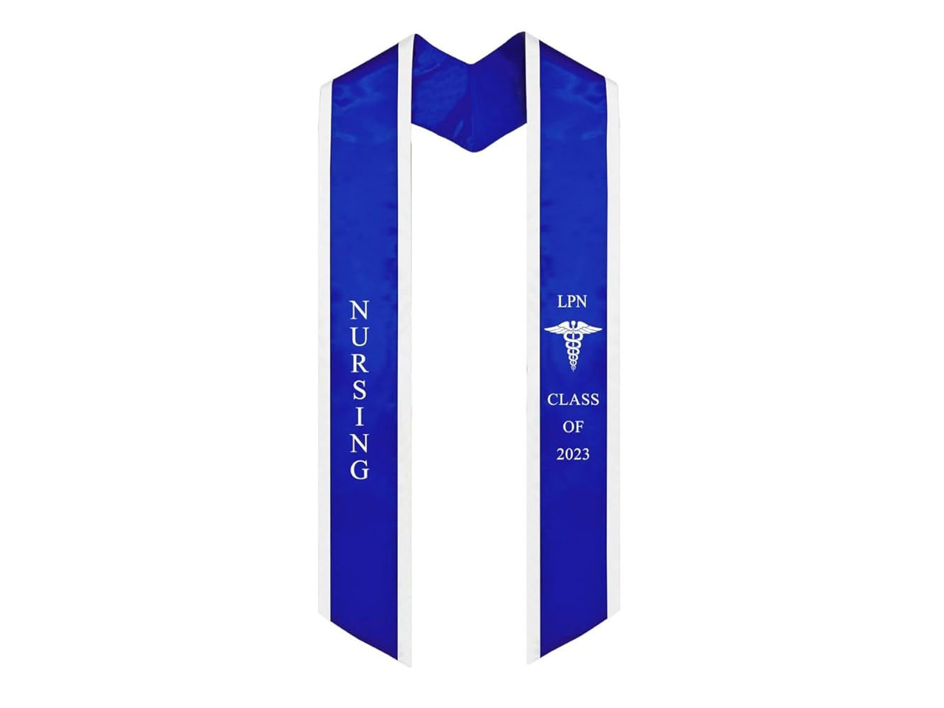 小物 COTTON STOLE - BLUE Amazon.com: Ovaltag LPN Nursing Graduation Stole Class of