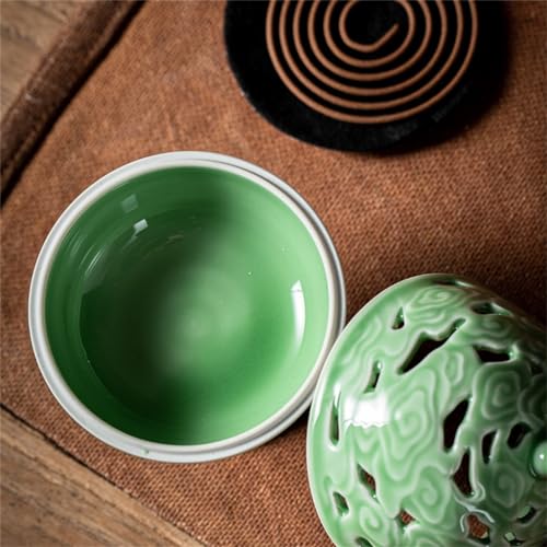 Poêle à céladon Boshan, objet d'art en céramique d'aromathérapie - 3