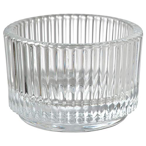 Image of IKEA Tealight Holder - Pack of 2 (Clear Glass, 3.5 cm)