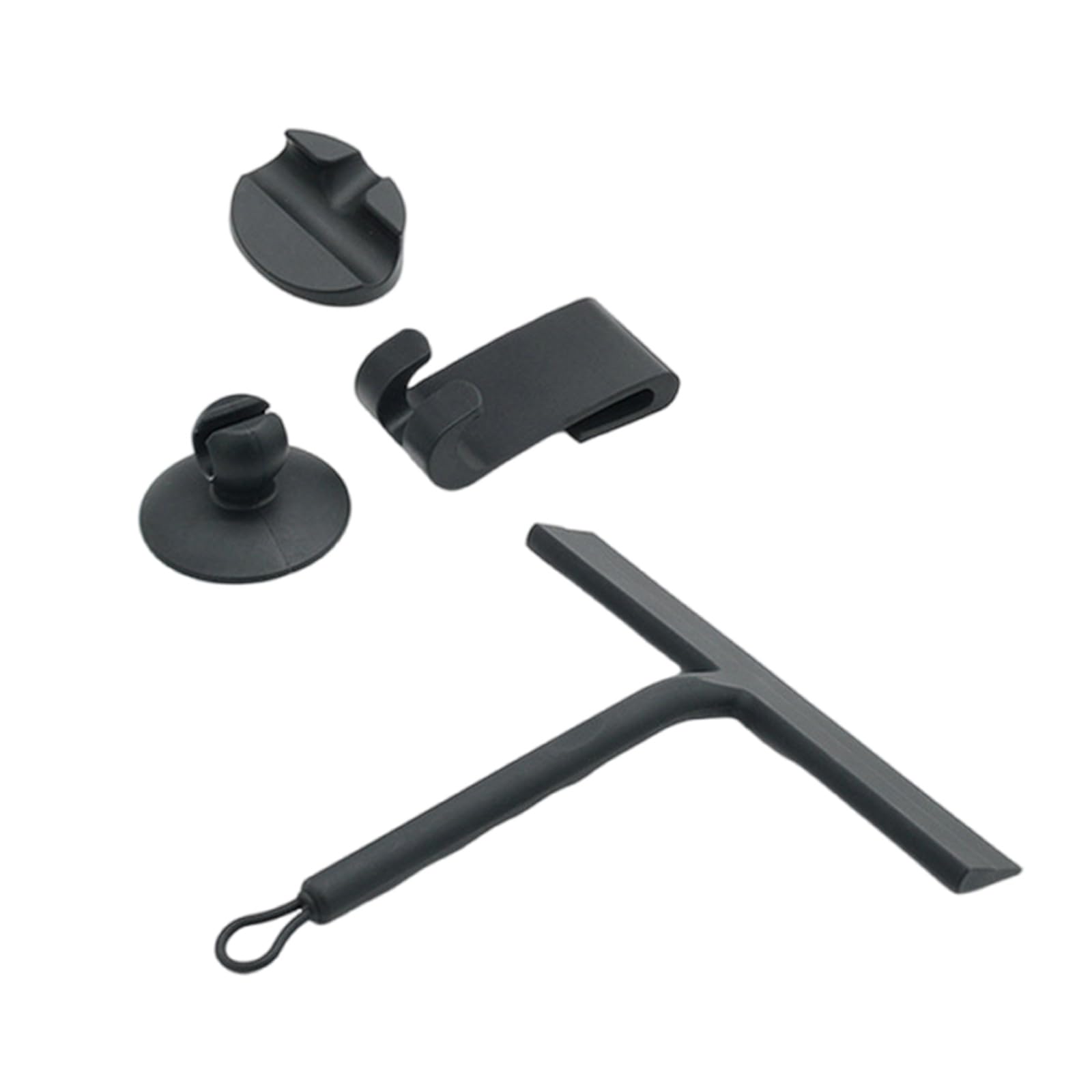 Shower Wipers Kits with Multiple Hanging Option Silicones for Bathroom Glass Cleaning Not Drill Bathroom Squeegee