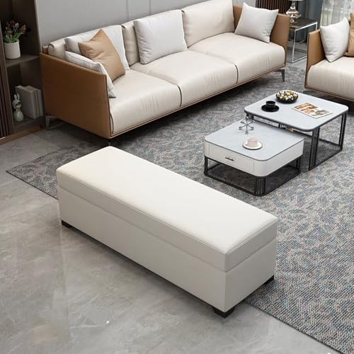 Banc de bout de lit avec rangement coffre pour organiser votre salon