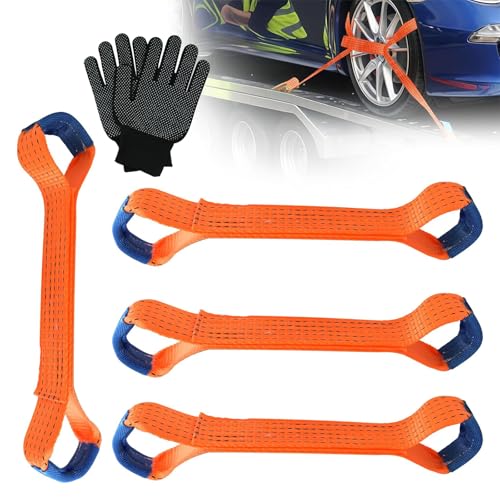 4 Stück Spanngurte Autotransport mit Handschuhen, 5cm × 40cm Kurz Radsicherungsgurte für Spanngurt Zurrschlaufen, Tragkraft 5000 kg, Radsicherung Trailer Reifengurt Zurrgurte Auto Transport Gurt 4 Stück Spanngurte Autotransport mit Handschuhen, 5cm × 40cm Kurz Radsicherungsgurte für Spanngurt Zurrschlaufen, Tragkraft 5000 kg, Radsicherung Trailer Reifengurt Zurrgurte Auto Transport Gurt