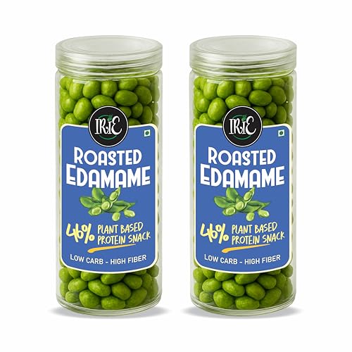 IRIE Roasted Edamame Beans – 46g Plant Protein - High Protein Snack - 100g Jar | Sea Salt | Gluten-Free, Oil-Free & Vegan Crunchy Snack - Pack of 2