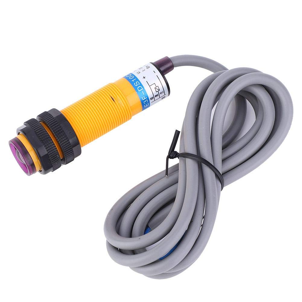 PAKMEZ Interruptor fotoeléctrico, 10 Piezas JIO Interruptor fotoeléctrico Reflexión difusa for máquina Herramienta E3F-DS10C4 10-30VDC