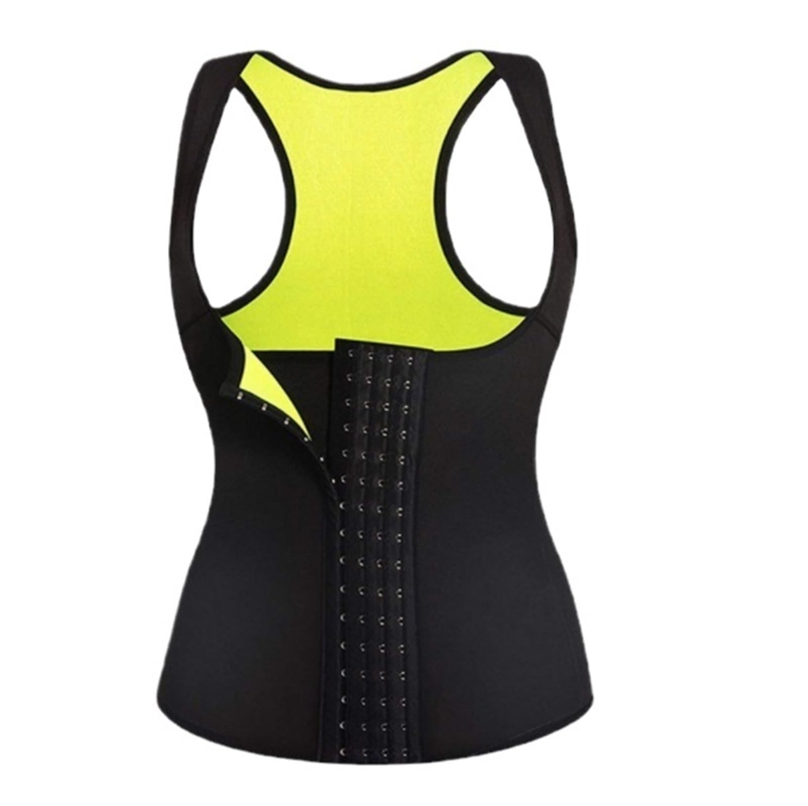 TTDGYYXW Supporto per la Schiena Vita Trainer Corsetto Perdita di Peso Gilet Fitness Donna Cintura di Supporto per Tuta da Sauna Nera (5XL)