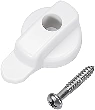 Screen Door Latch w/Screw Compatible with Andersen Sliding Screen Door Lock in White 1991 to Present,Fit for FrenchWood Hinged Screen Doors, Patio Door Permashield Door Insect Screen Door