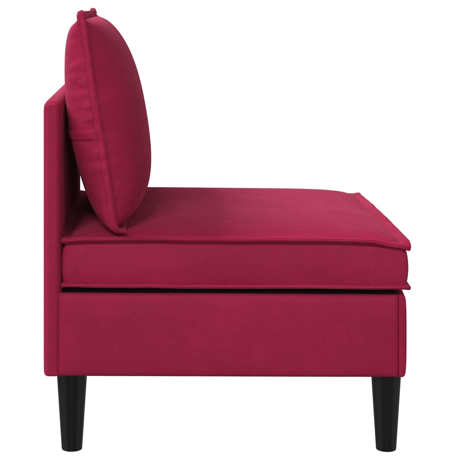 Sofá con espacio de almacenamiento de terciopelo rojo vino, muebles tapizados modernos, dos plazas, con función de cama, función relax y asiento plegable, adecuado para salón, habitación de