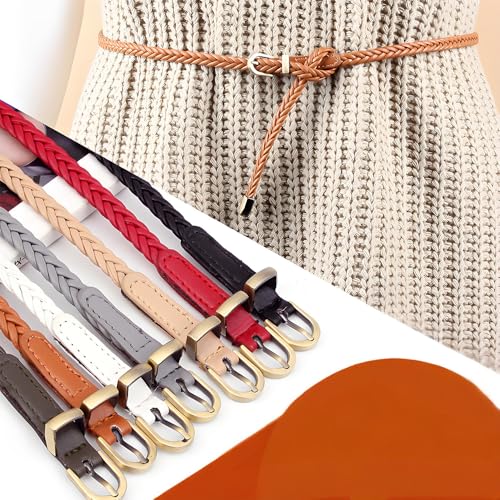 Skinny Braided Belts for Women Adjustable Thin Belt Non Punched Needle Buckle Waist Belts Leisure Waist Rope2