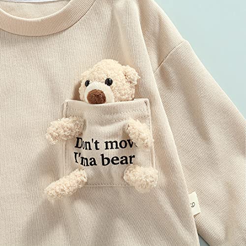 YQYJA Kleinkind Baby Mädchen Jungen Sweatshirts Kleidung Langarm Bär Pullover Pullover Top T-Shirt Outfit - Image 7