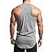 Magiftbox Mens Essential Longline Workout Stringer Cotton Tank Tops Gym Shirts Sports Vest T04_Light-Gray_US-M