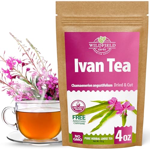 Image of 4 oz Siberian Fireweed Tea Herbal Ivan Tea Blooming Sally (Chamerion Angustifolium) Ivan Chai Bulk Loose Leaf Herb Epilobium Angustifolium - 113g (4 oz)
