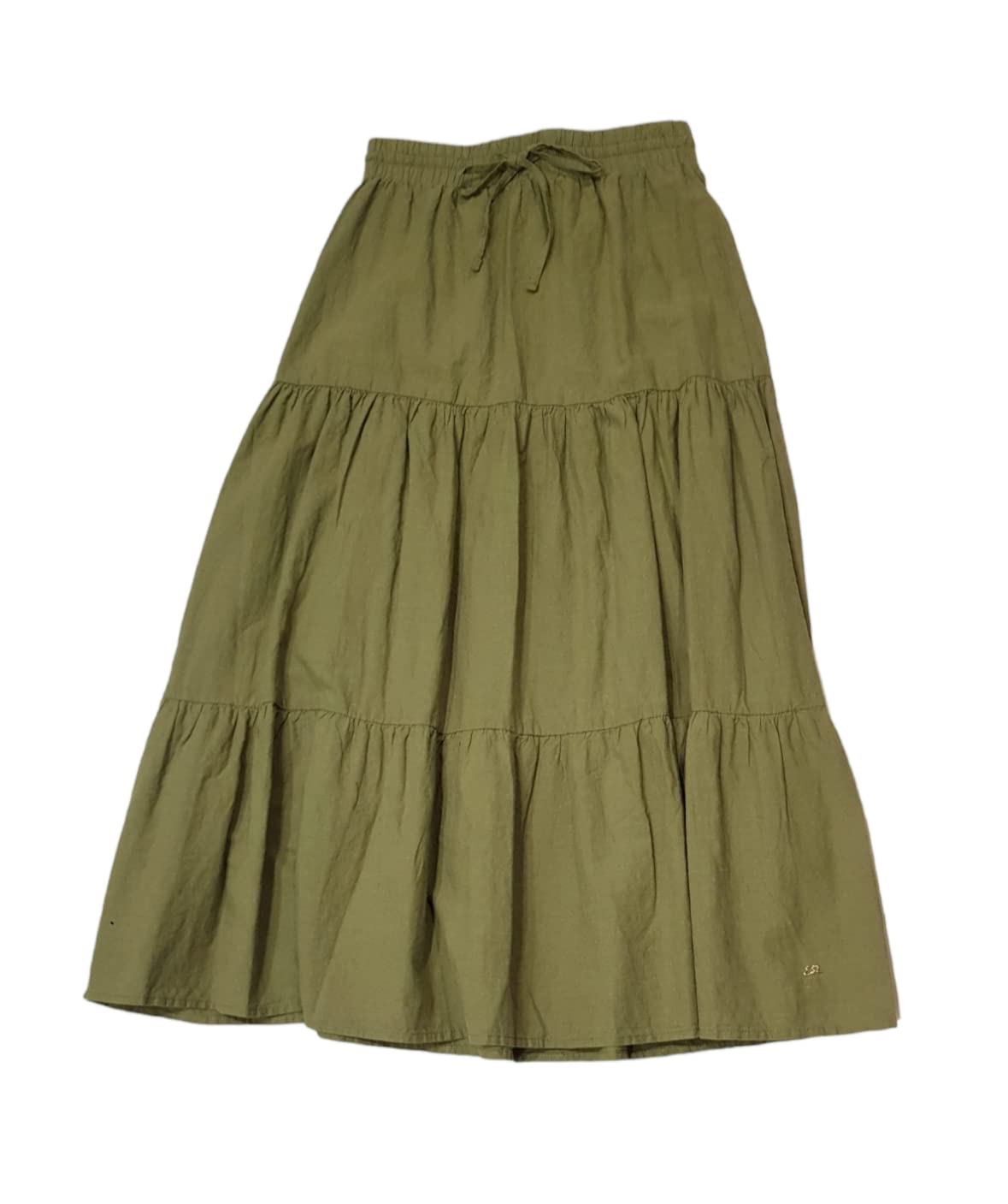 YES-ZEEYes Zee Long Skirt with Flounces and Drawstring in Woman