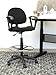 Boss Office Products Ergonomic Works Drafting Chair with Loop Arms in Black, Mid-Back