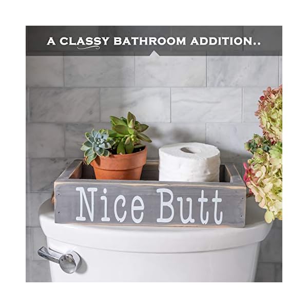 Mainevent nice butt bathroom decor box one box with print on 2 sides farmhouse toilet box decor nice butt box rustic decor half bathroom decor nice butt sweet cheeks  urban country home decor