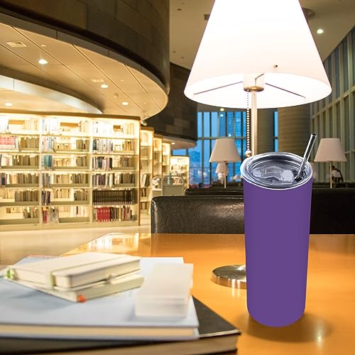 Amtidy 12 Pack 20 oz Slim Tumbler with Lid and Straw, Insulated Double Wall Vacuum Tumbler for Hot and Cold Drinks by Amtidy - Image 6