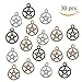 YUEKUI Jewelry Making Accessory Bronze Necklace pendant (30Pcs Fashion Pentagram)