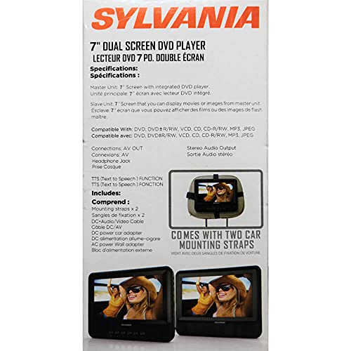 Sylvania Sdvd7751 / Sdvd7751R / Sdvd7751R 7 Dual Screen Portable Dvd Player - Recertified #TOP2