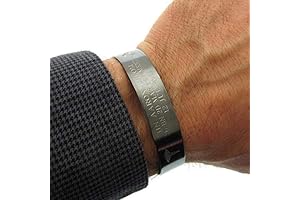 Personalized Black Military Cuff Bracelet