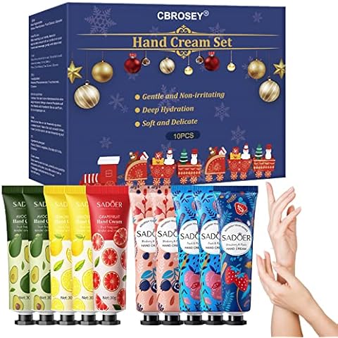 Hand Cream,Hand Cream for Women,Hand Cream Gift Set,Mini Hand Cream,Hand Repair Cream,Hand Moisturizer,Hand Care Cream,Gift for Christmas Birthday Valentine,10PCS Cover