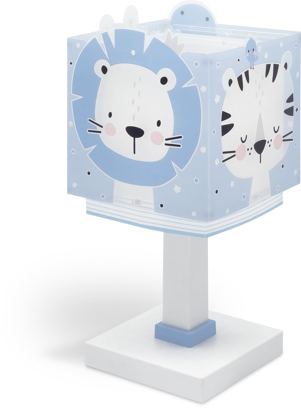 Dalber Kinder Tischlampe Nachttischlampe Nachtlicht Baby Jungle Blau Dschungeltiere, 63111NT, G4-4W LED - Glühbirne enthalten