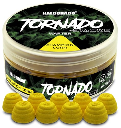Haldorado Tornado Smoke Wafter, saveur maïs champion, appât de pêche à la carpe, 12 mm, 30 g