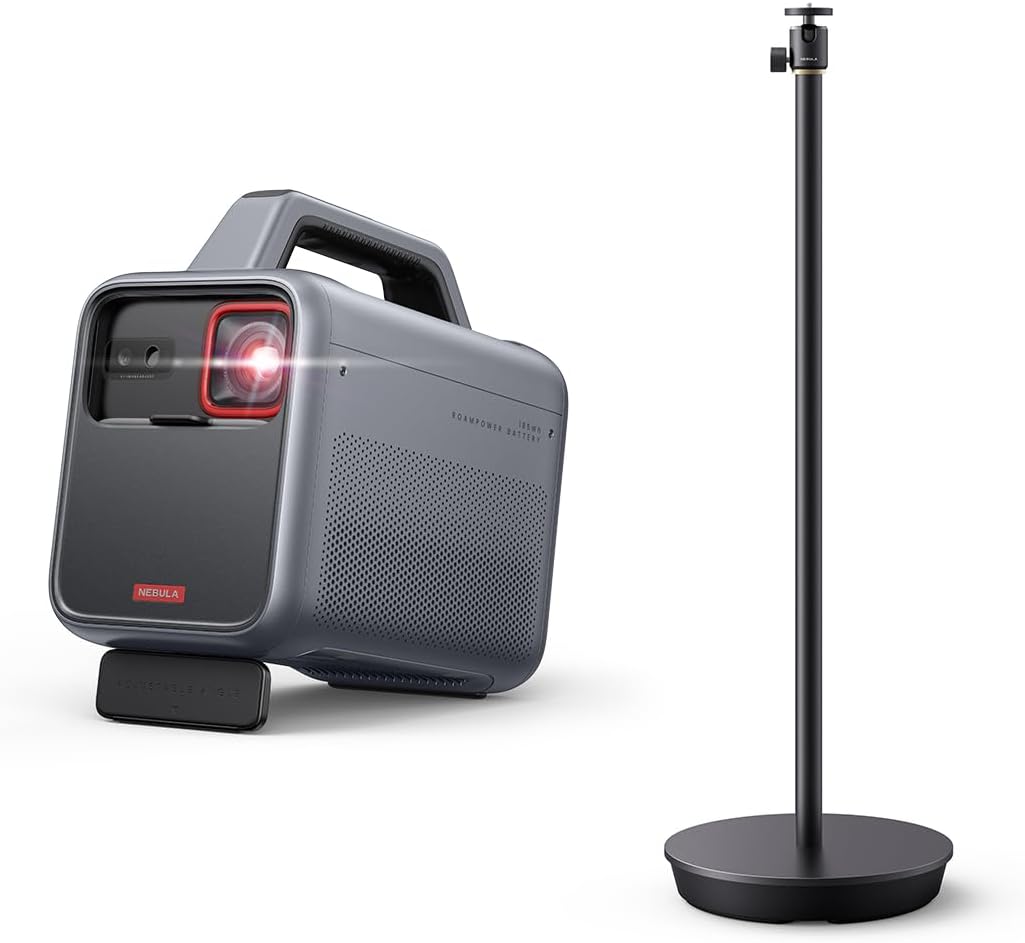 NEBULA Mars 3 Outdoor Portable Projector with DLP Technology, HDMI & USB Connectivity, Vivid Color, 1000 Lumen, 1920 x 1080 Resolution, 200-inch Max Image Size, 3-ft Adjustable Stand