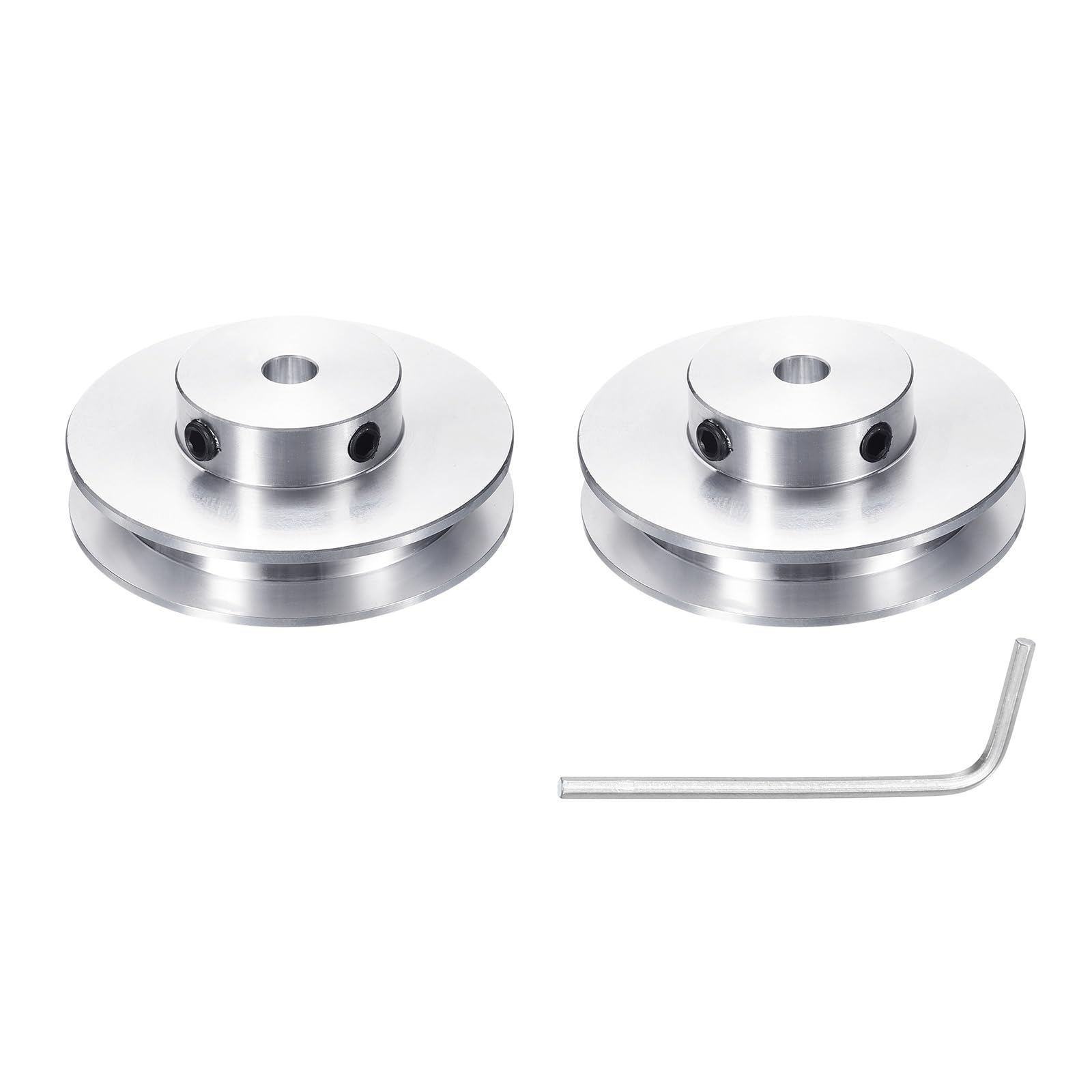 uxcell 2Pcs Single Groove Pulley, 15mm Fixed Bore 40mm Outer Diameter Aluminum Alloy Mechanical Belt Pulley with Hex Wrench for 6mm PU Round Belt — Amazon image 15