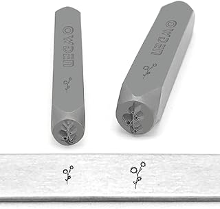 2 Sizes Metal Design Stamps Kit for Jewelry DIY Stamping Making. (Flower-2)